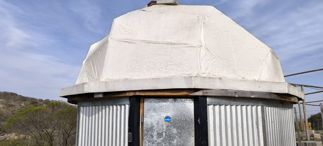 El domo del observatorio visto de cerca