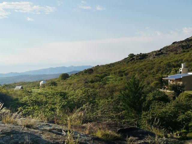 Paisaje de las Sierras de Córdoba desde el predio